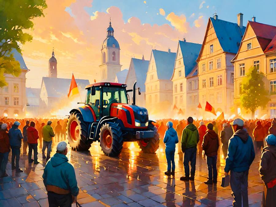 Le agricoltrici e gli agricoltori protestano in tutta Europa